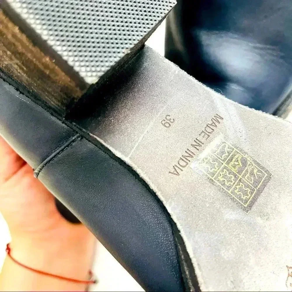 NWOT Navy (INK) Free People Charm Double V Bootie